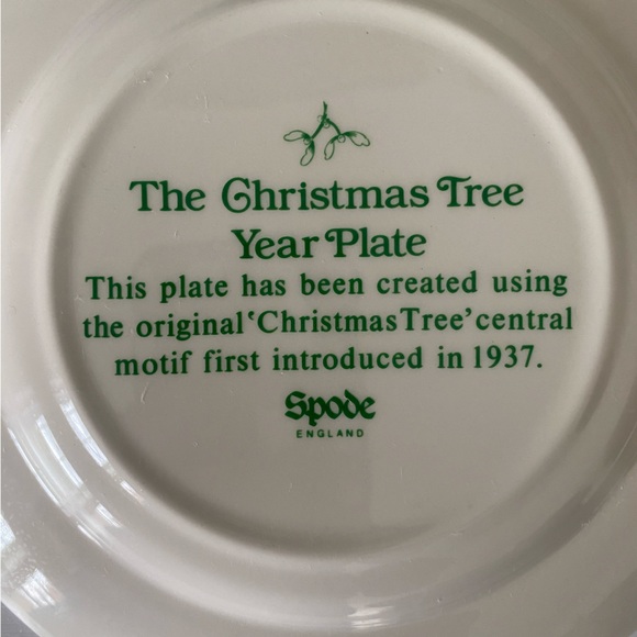 Spode Holiday Spode 997 Christmas Tree Collector Year Plate England